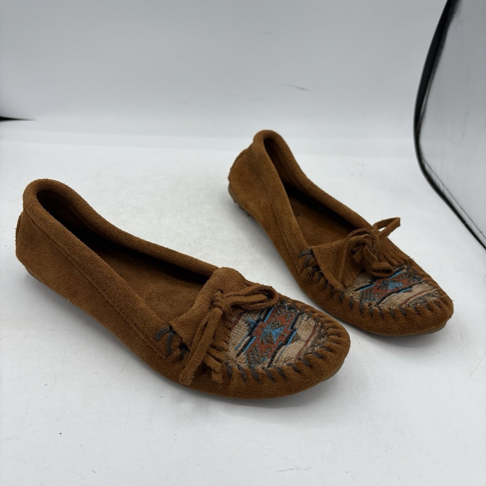 Minnetonkaโ Shoes Womens Size 6.5 El Paso Moc II Aztec Moccasin Ballet Flats
